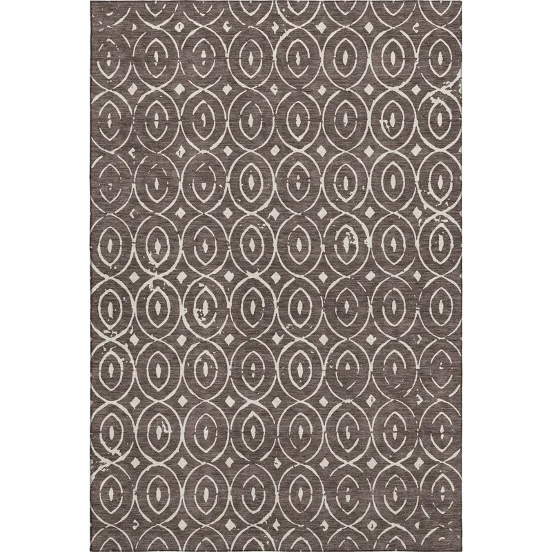 Luxury Washable Indoor/Outdoor The Reserve Brown 2\'6\" x 3\'10\" Rug