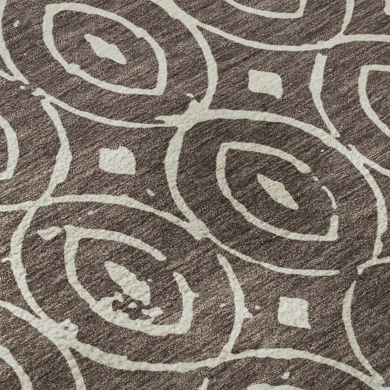 Luxury Washable Indoor/Outdoor The Reserve Brown 2\'6\" x 3\'10\" Rug
