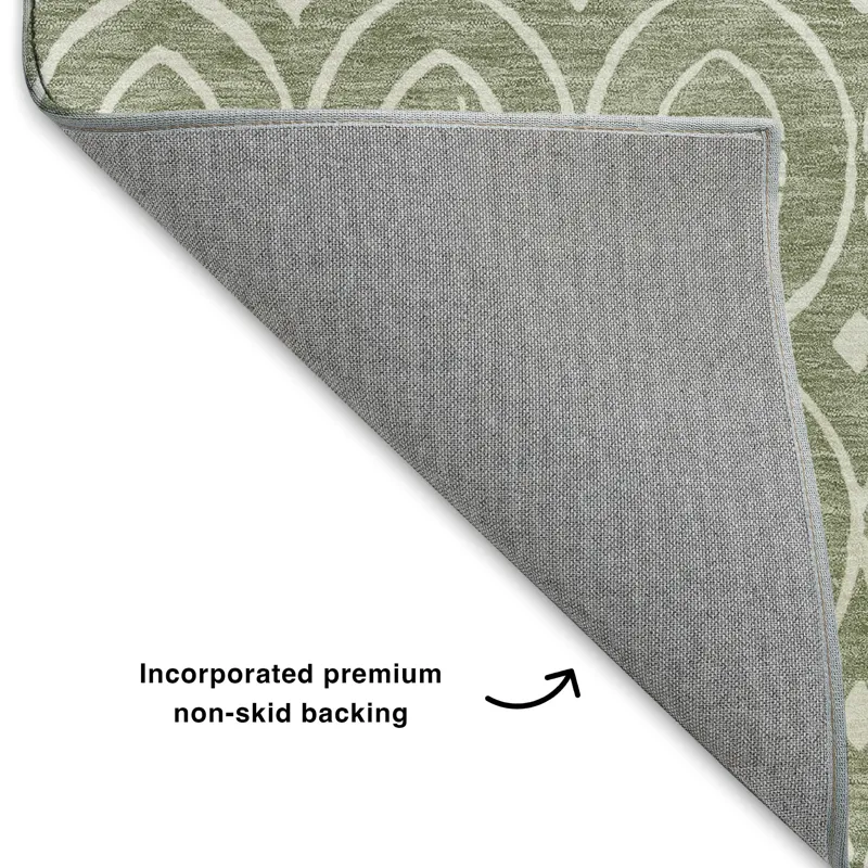Luxury Washable Indoor/Outdoor The Reserve Fern 2\'3\" x 7\'6\" Runner Rug