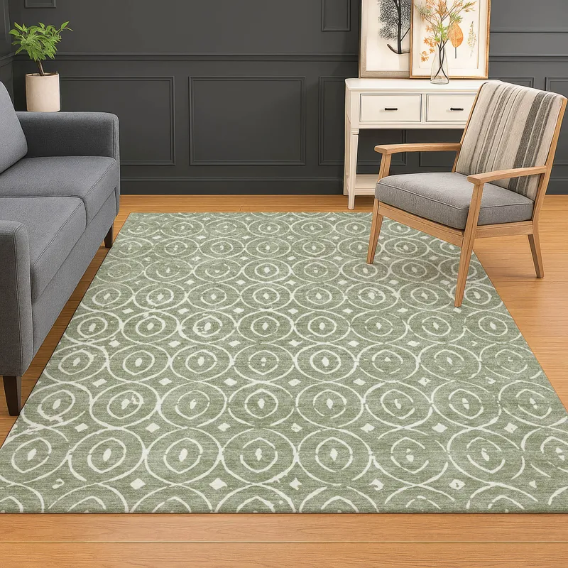 Luxury Washable Indoor/Outdoor The Reserve Fern 3\' x 5\' Rug