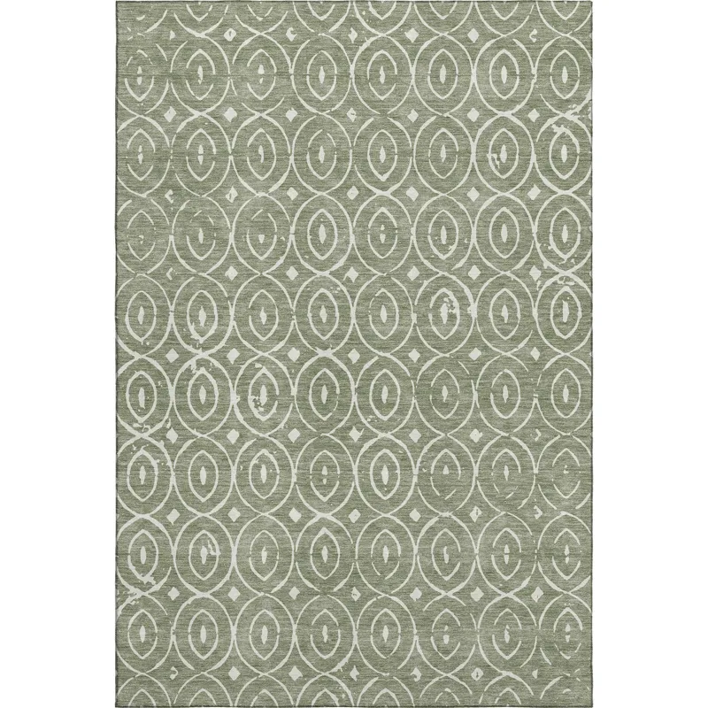 Luxury Washable Indoor/Outdoor The Reserve Fern 3\' x 5\' Rug