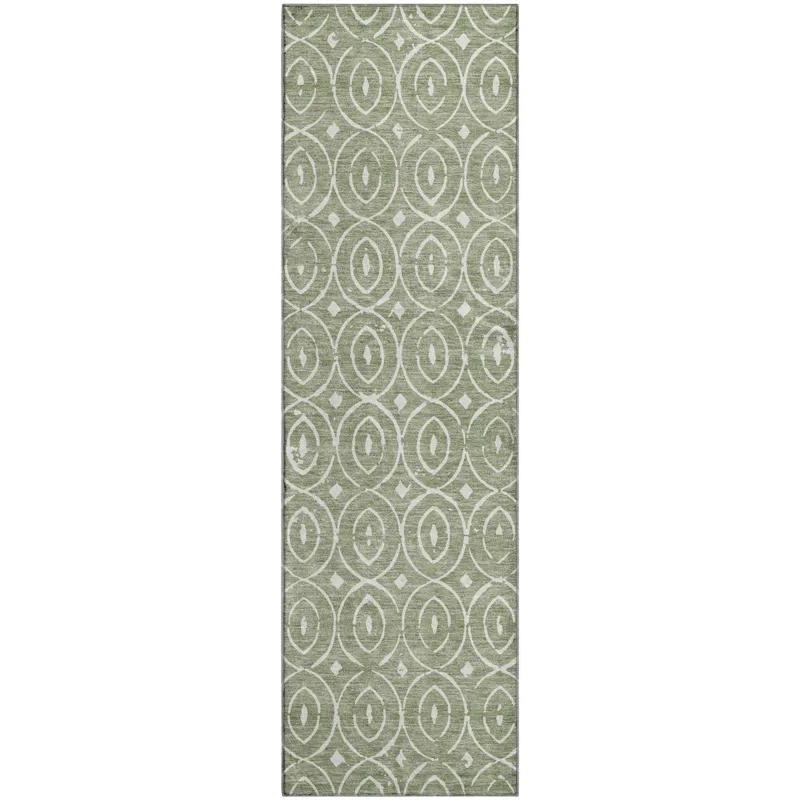 Luxury Washable Indoor/Outdoor The Reserve Fern 2\'3\" x 7\'6\" Runner Rug