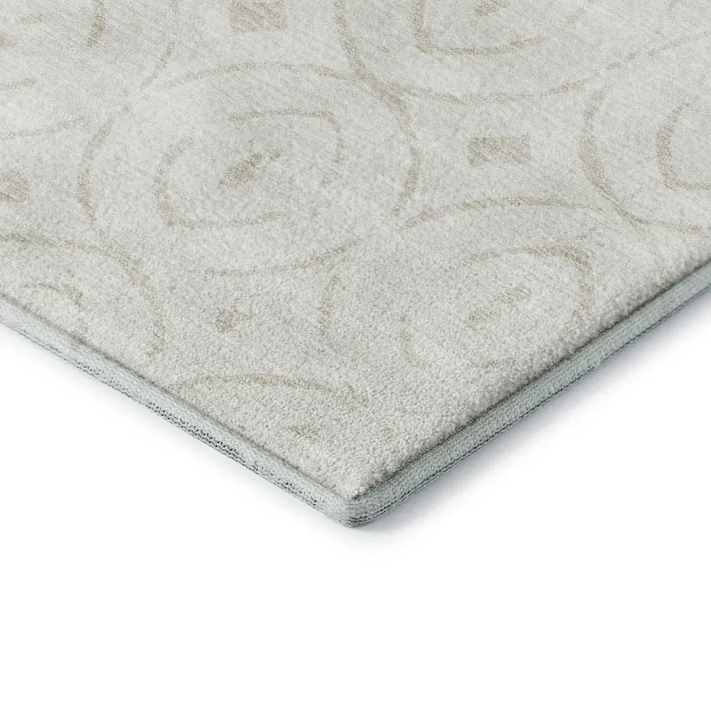 Luxury Washable Indoor/Outdoor The Reserve Ivory 5\' x 7\'6\" Rug