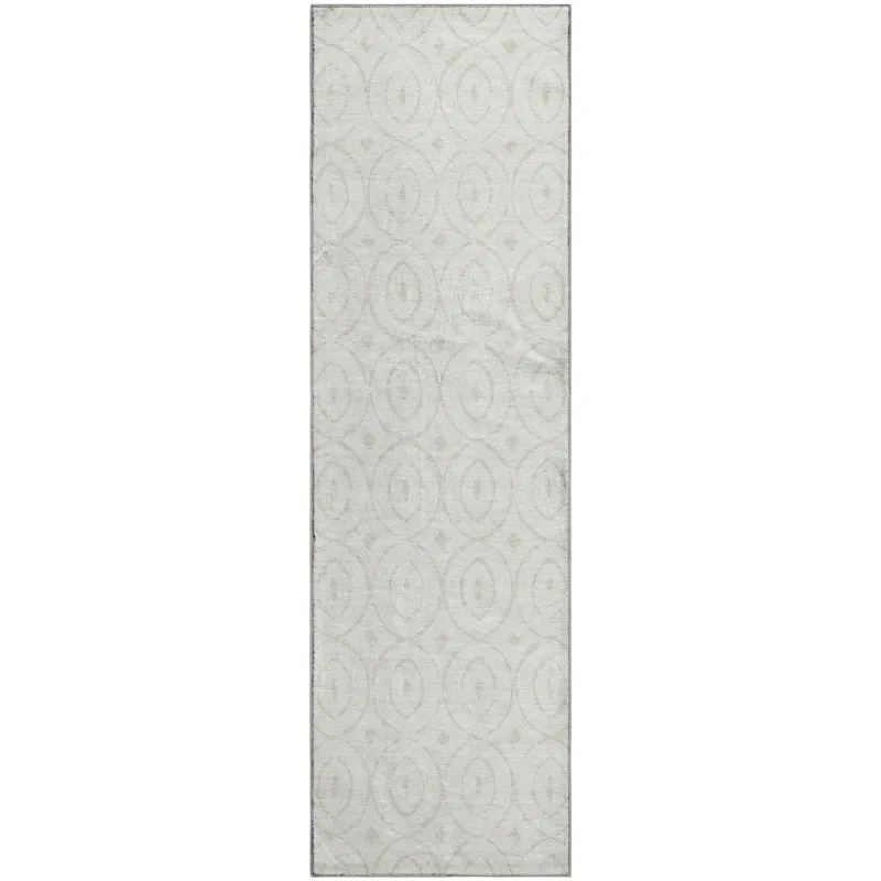 Luxury Washable Indoor/Outdoor The Reserve Ivory 2\'3\" x 7\'6\" Runner Rug