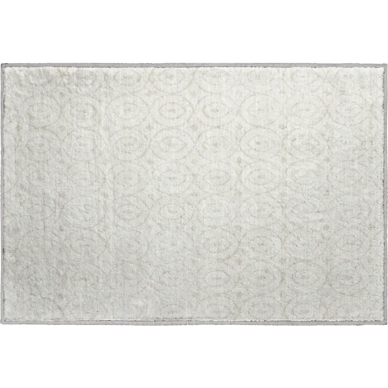 Luxury Washable Indoor/Outdoor The Reserve Ivory 1\'8\" x 2\'6\" Rug