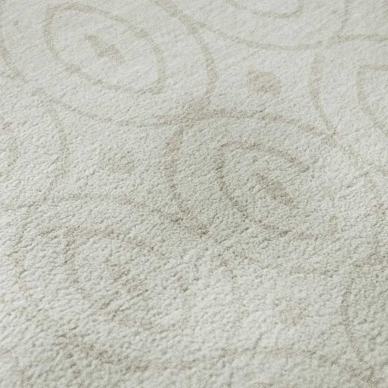 Luxury Washable Indoor/Outdoor The Reserve Ivory 5\' x 7\'6\" Rug