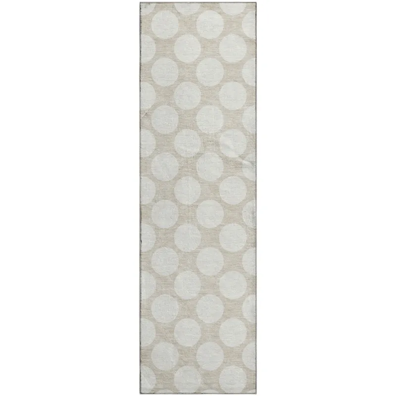 Luxury Washable Indoor/Outdoor The Reserve Beige 2\'3\" x 7\'6\" Runner Rug