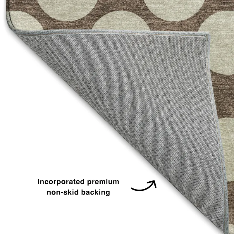 Luxury Washable Indoor/Outdoor The Reserve Coffee 8\' x 10\' Rug