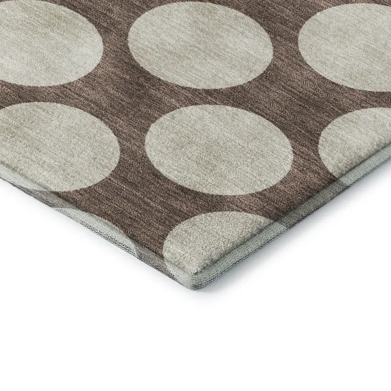 Luxury Washable Indoor/Outdoor The Reserve Coffee 8\' x 10\' Rug