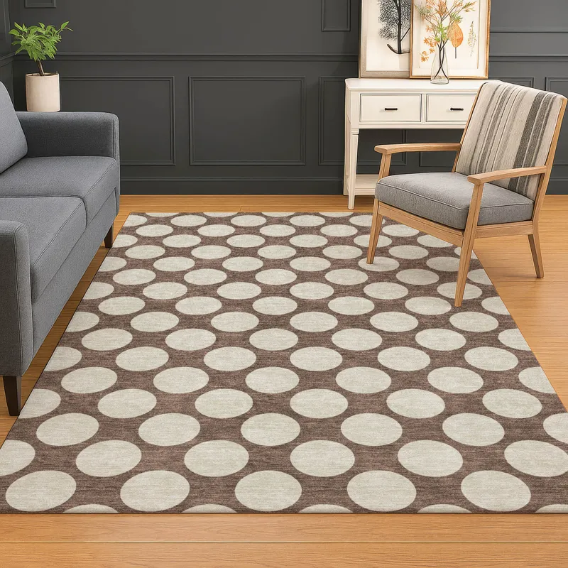 Luxury Washable Indoor/Outdoor The Reserve Coffee 8\' x 10\' Rug