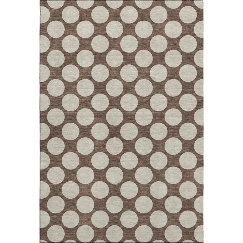 Luxury Washable Indoor/Outdoor The Reserve Coffee 8\' x 10\' Rug