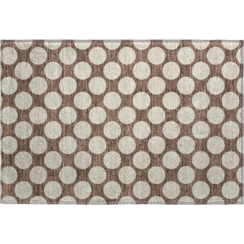 Luxury Washable Indoor/Outdoor The Reserve Coffee 1\'8\" x 2\'6\" Rug