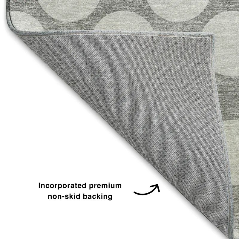 Luxury Washable Indoor/Outdoor The Reserve Gray 2\'6\" x 3\'10\" Rug