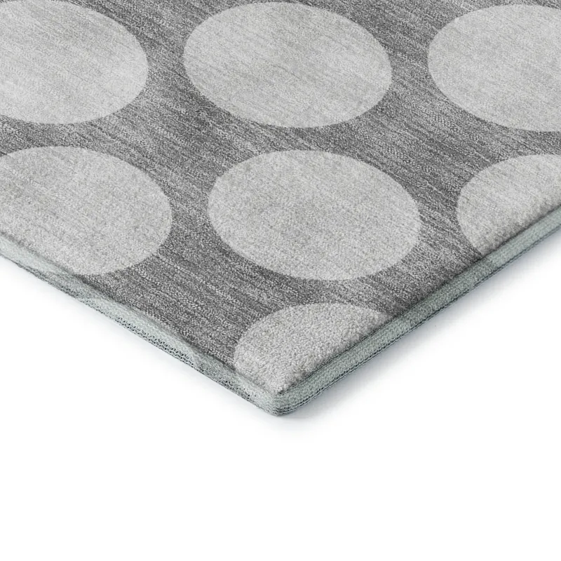 Luxury Washable Indoor/Outdoor The Reserve Gray 2\'6\" x 3\'10\" Rug