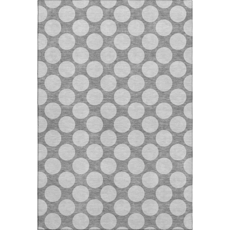 Luxury Washable Indoor/Outdoor The Reserve Gray 2\'6\" x 3\'10\" Rug