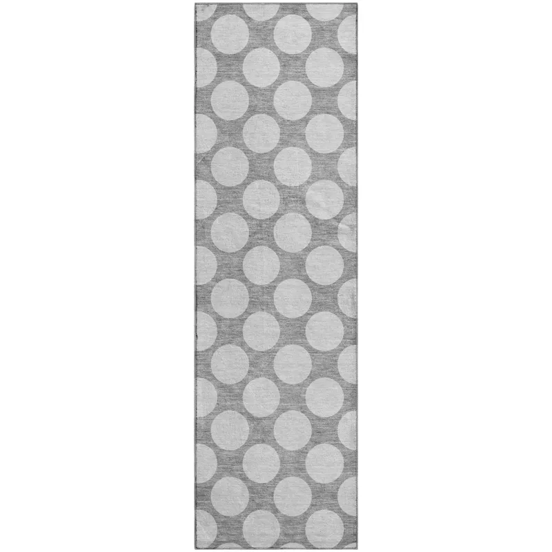 Luxury Washable Indoor/Outdoor The Reserve Gray 2\'3\" x 7\'6\" Runner Rug
