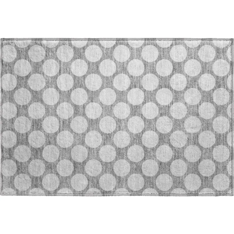 Luxury Washable Indoor/Outdoor The Reserve Gray 1\'8\" x 2\'6\" Rug