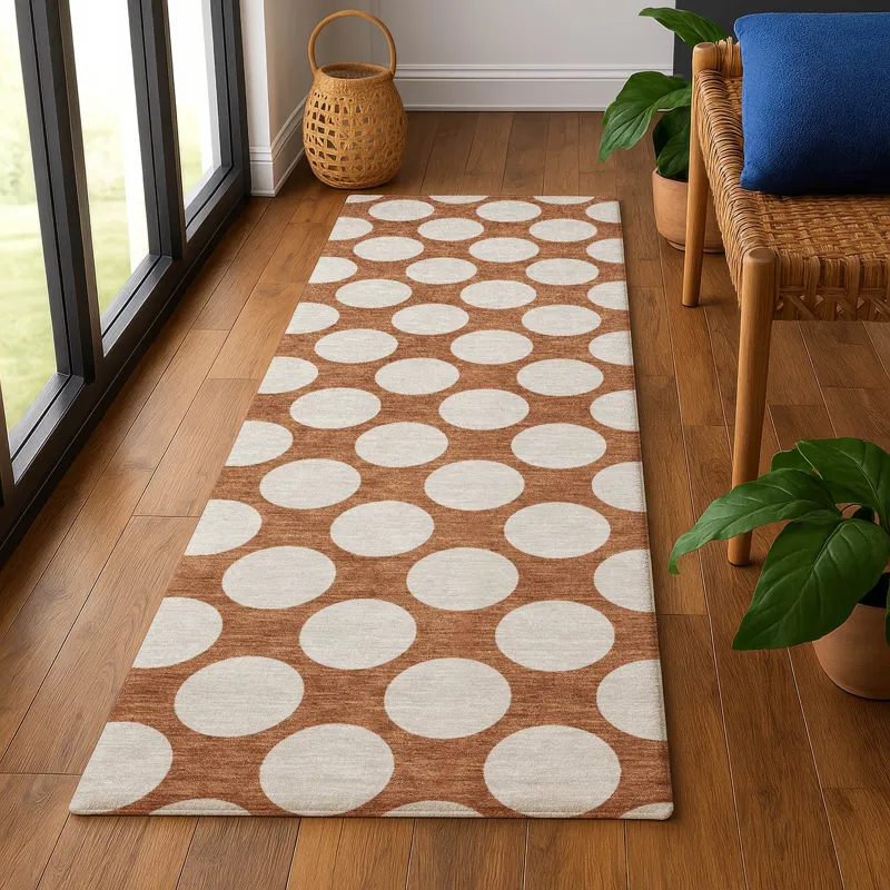 Luxury Washable Indoor/Outdoor The Reserve Paprika 2\'3\" x 7\'6\" Runner Rug