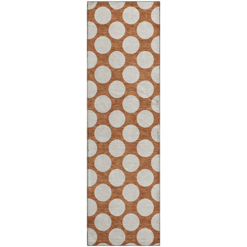Luxury Washable Indoor/Outdoor The Reserve Paprika 2\'3\" x 7\'6\" Runner Rug