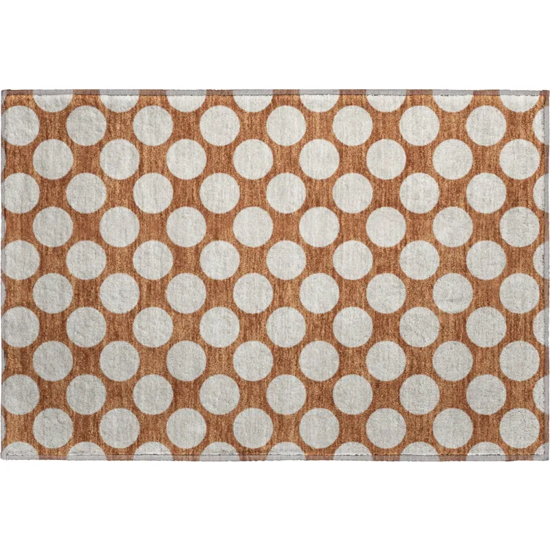 Luxury Washable Indoor/Outdoor The Reserve Paprika 1\'8\" x 2\'6\" Rug
