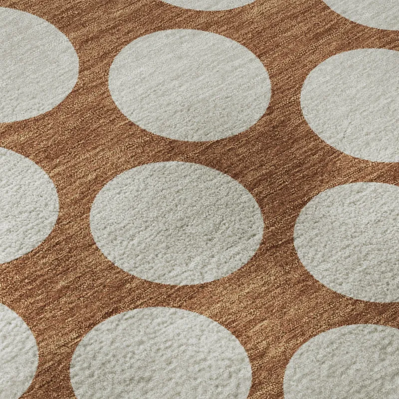 Luxury Washable Indoor/Outdoor The Reserve Paprika 3\' x 5\' Rug