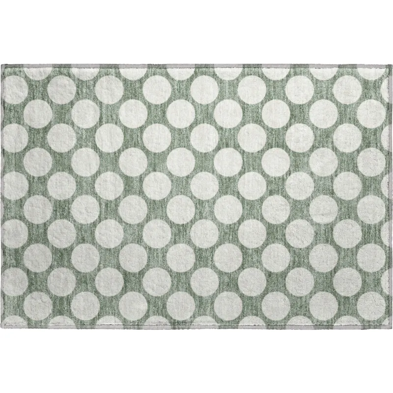 Luxury Washable Indoor/Outdoor The Reserve Sage 1\'8\" x 2\'6\" Rug