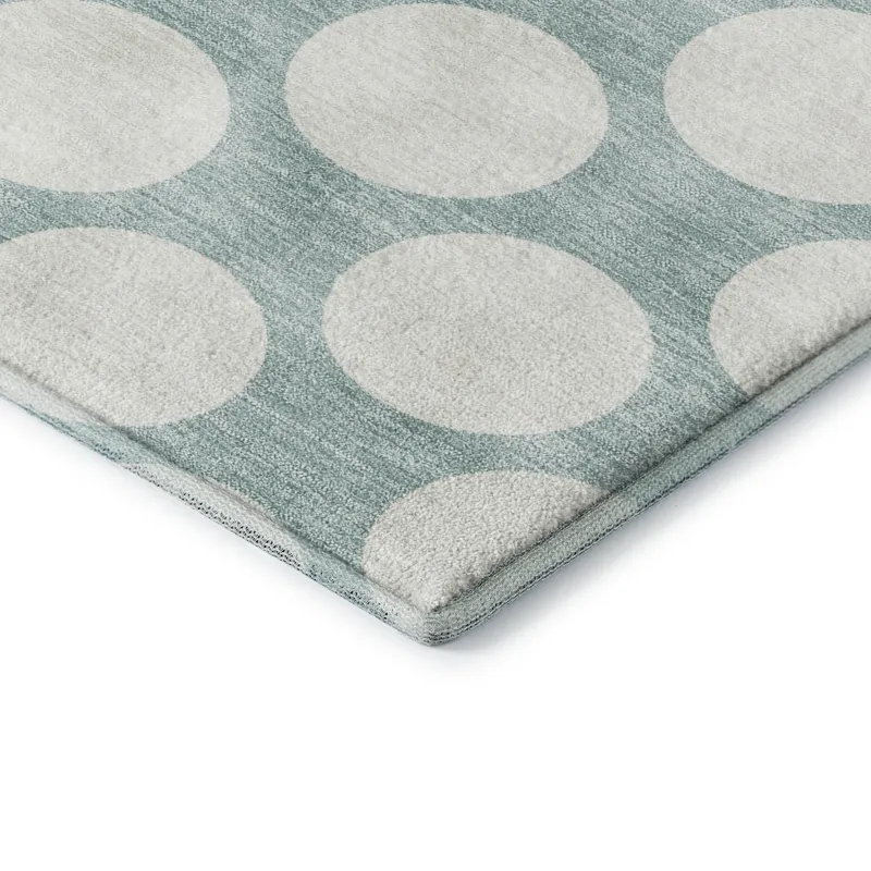Luxury Washable Indoor/Outdoor The Reserve Seafoam 8\' x 10\' Rug