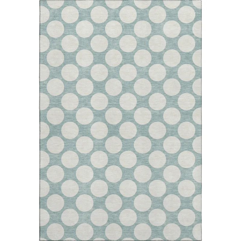 Luxury Washable Indoor/Outdoor The Reserve Seafoam 8\' x 10\' Rug