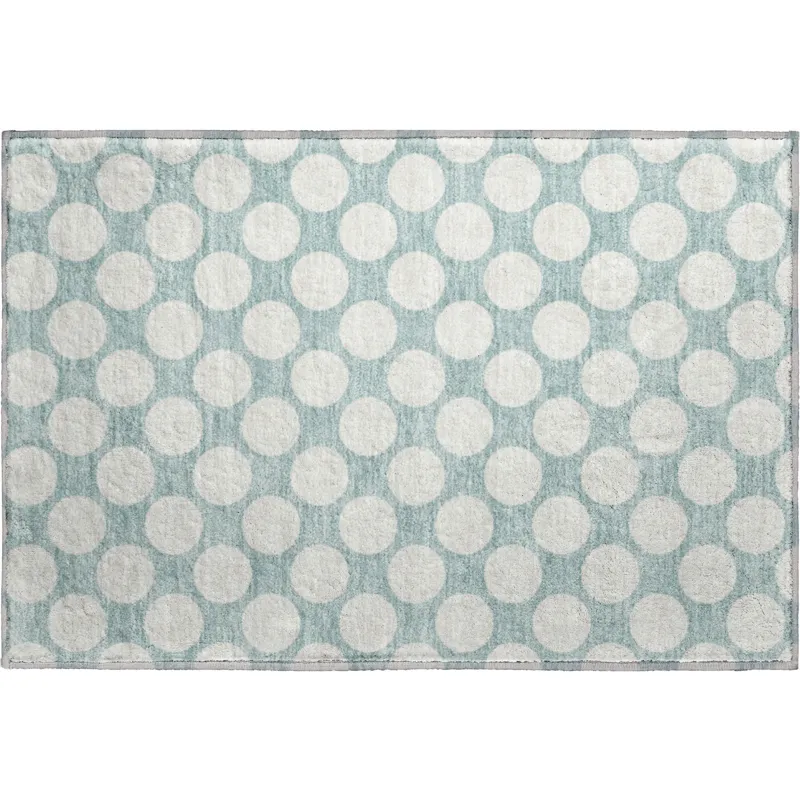 Luxury Washable Indoor/Outdoor The Reserve Seafoam 1\'8\" x 2\'6\" Rug