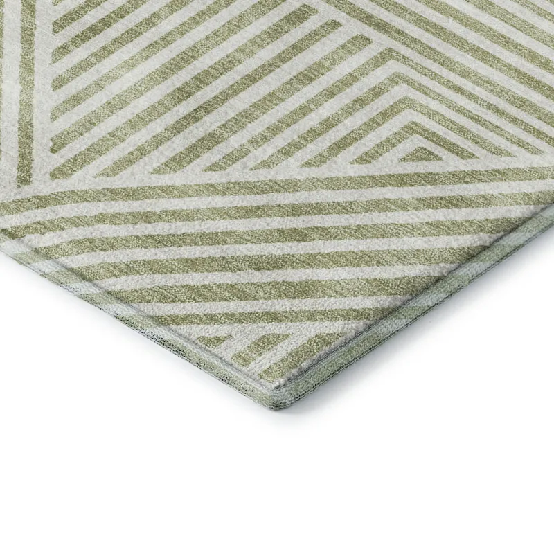 Luxury Washable Indoor/Outdoor The Reserve Aloe 2\'6\" x 3\'10\" Rug