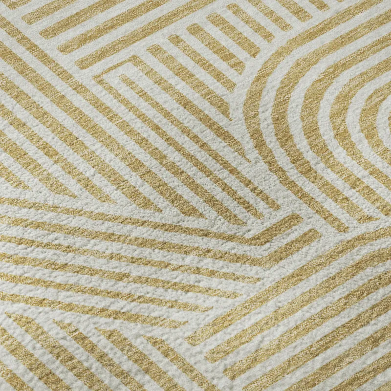 Luxury Washable Indoor/Outdoor The Reserve Gold 2\'6\" x 3\'10\" Rug