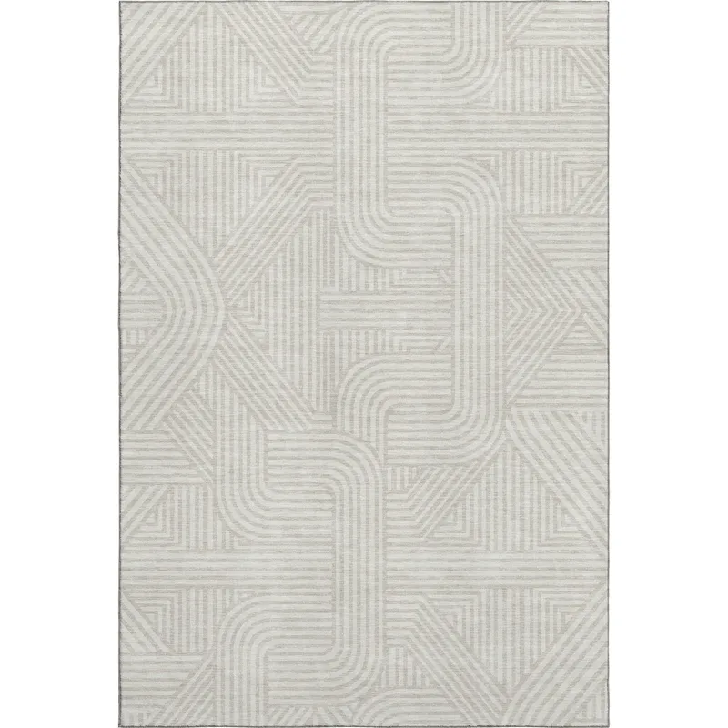 Luxury Washable Indoor/Outdoor The Reserve Linen 9\' x 12\' Rug