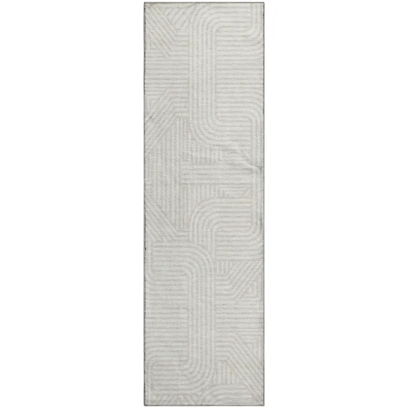 Luxury Washable Indoor/Outdoor The Reserve Linen 2\'3\" x 7\'6\" Runner Rug