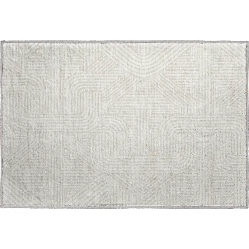 Luxury Washable Indoor/Outdoor The Reserve Linen 1\'8\" x 2\'6\" Rug