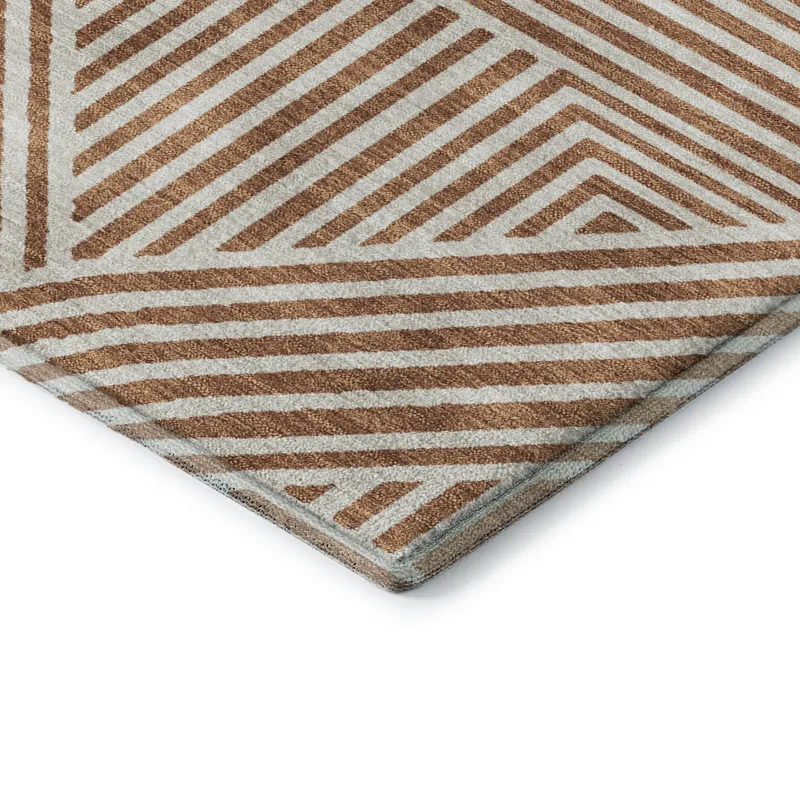 Luxury Washable Indoor/Outdoor The Reserve Paprika 1\'8\" x 2\'6\" Rug
