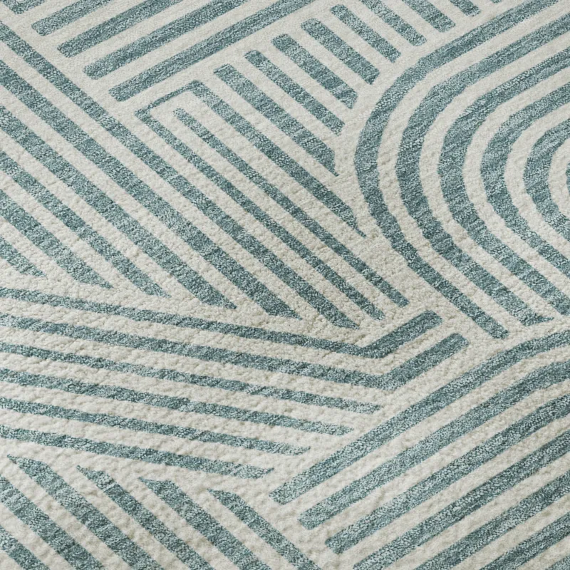 Luxury Washable Indoor/Outdoor The Reserve Teal 1\'8\" x 2\'6\" Rug