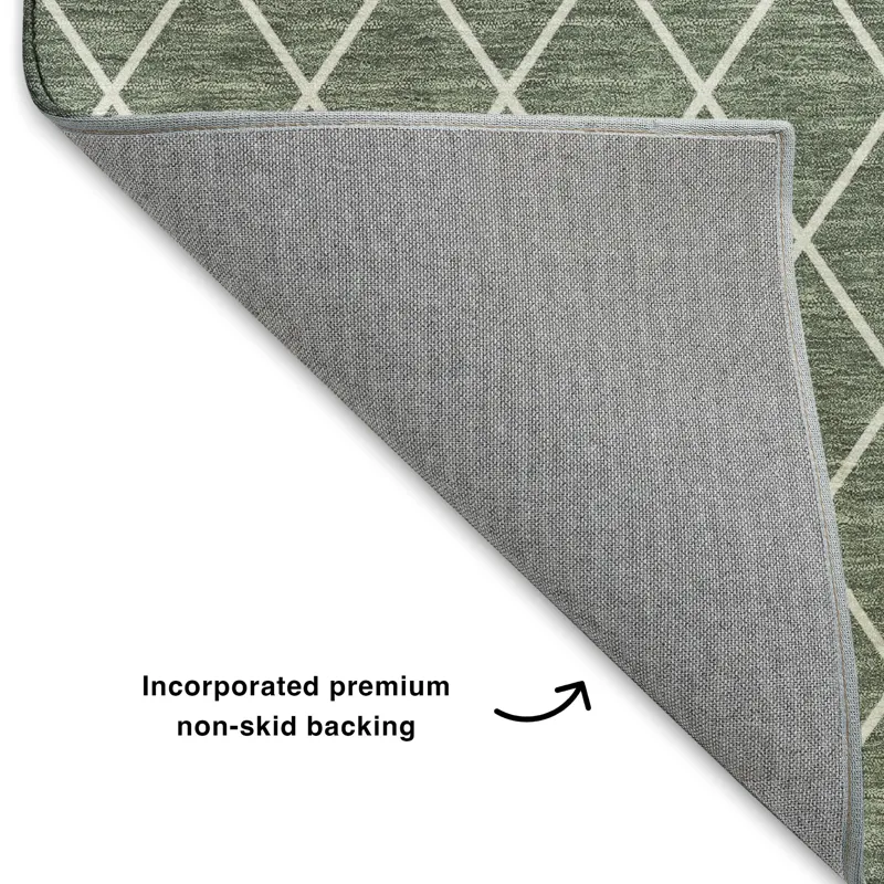 Luxury Washable Indoor/Outdoor The Reserve Basil 8\' x 10\' Rug