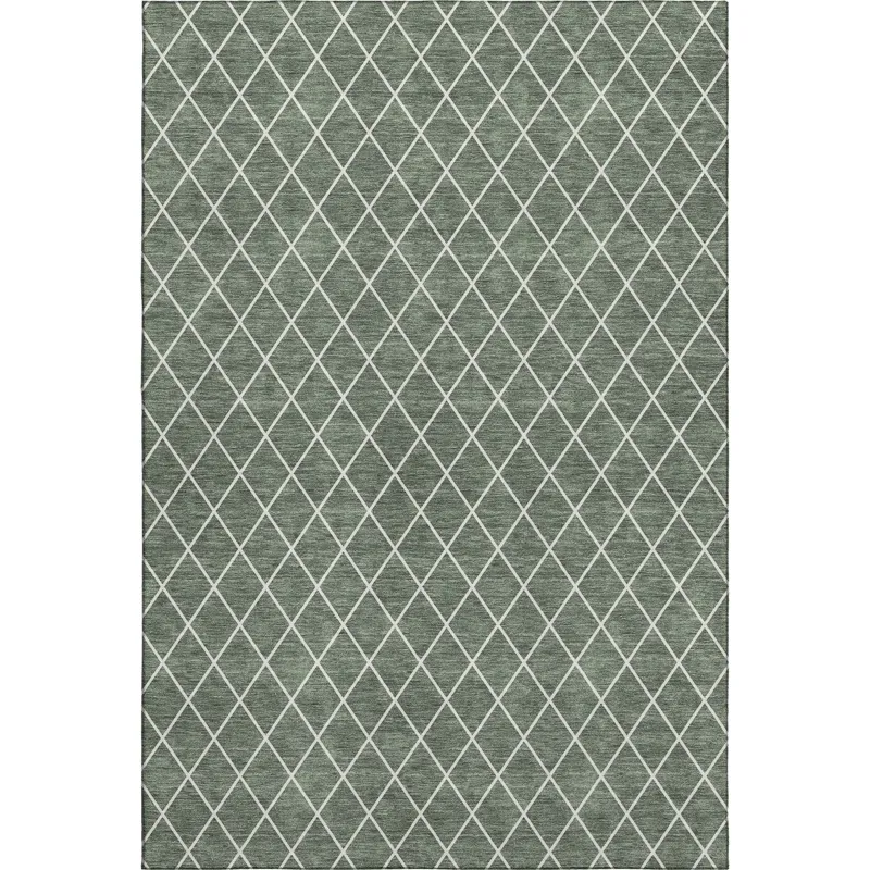Luxury Washable Indoor/Outdoor The Reserve Basil 8\' x 10\' Rug