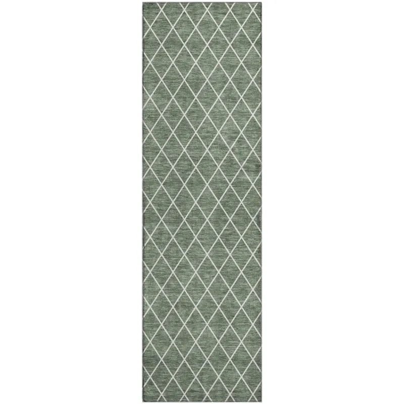 Luxury Washable Indoor/Outdoor The Reserve Basil 2\'3\" x 7\'6\" Runner Rug