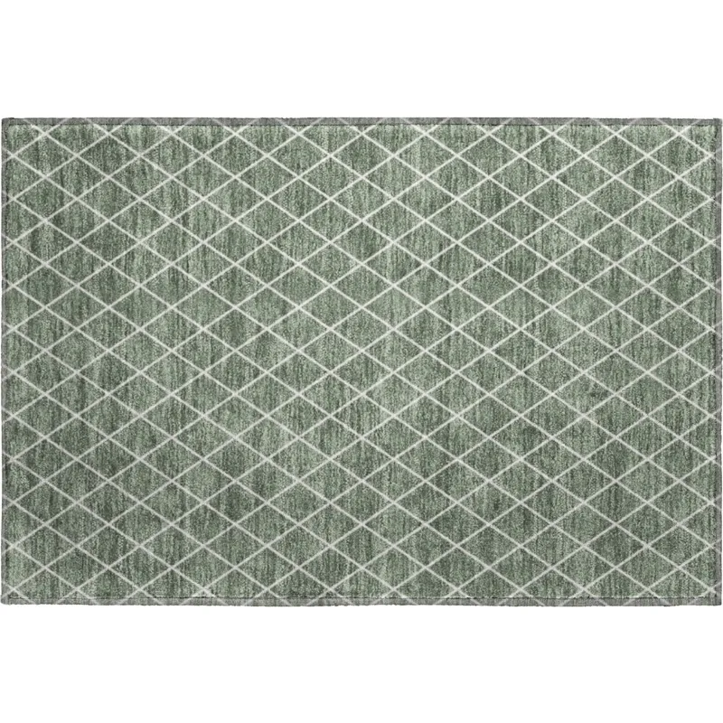 Luxury Washable Indoor/Outdoor The Reserve Basil 1\'8\" x 2\'6\" Rug