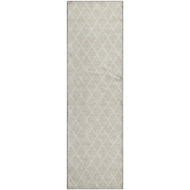 Luxury Washable Indoor/Outdoor The Reserve Beige 2\'3\" x 7\'6\" Runner Rug