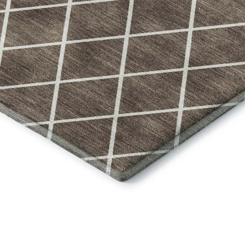 Luxury Washable Indoor/Outdoor The Reserve Brown 3\' x 5\' Rug