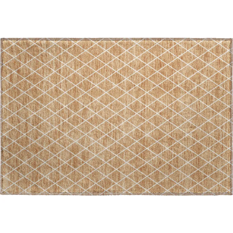 Luxury Washable Indoor/Outdoor The Reserve Copper 1\'8\" x 2\'6\" Rug