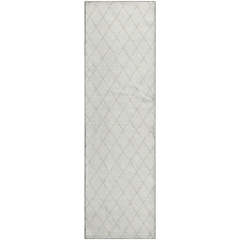 Luxury Washable Indoor/Outdoor The Reserve Ivory 2\'3\" x 7\'6\" Runner Rug