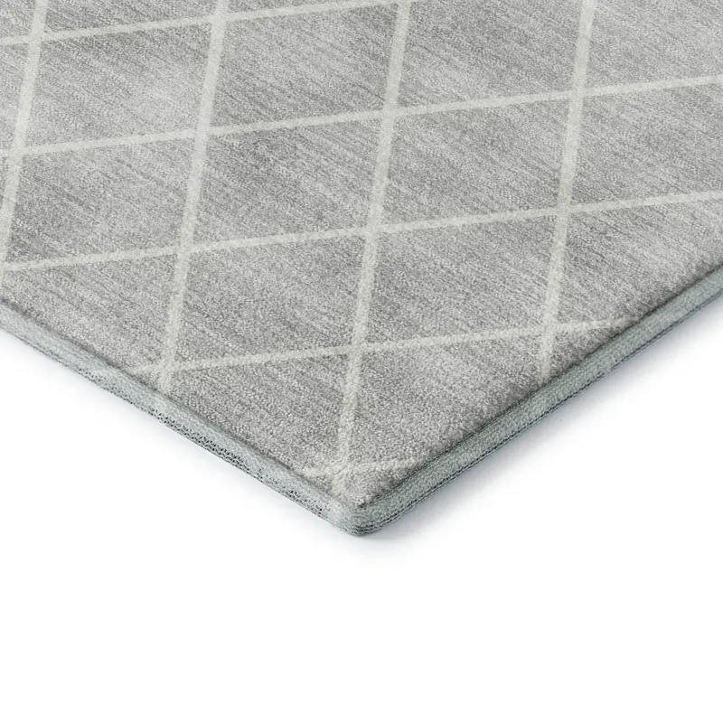 Luxury Washable Indoor/Outdoor The Reserve Silver 9\' x 12\' Rug