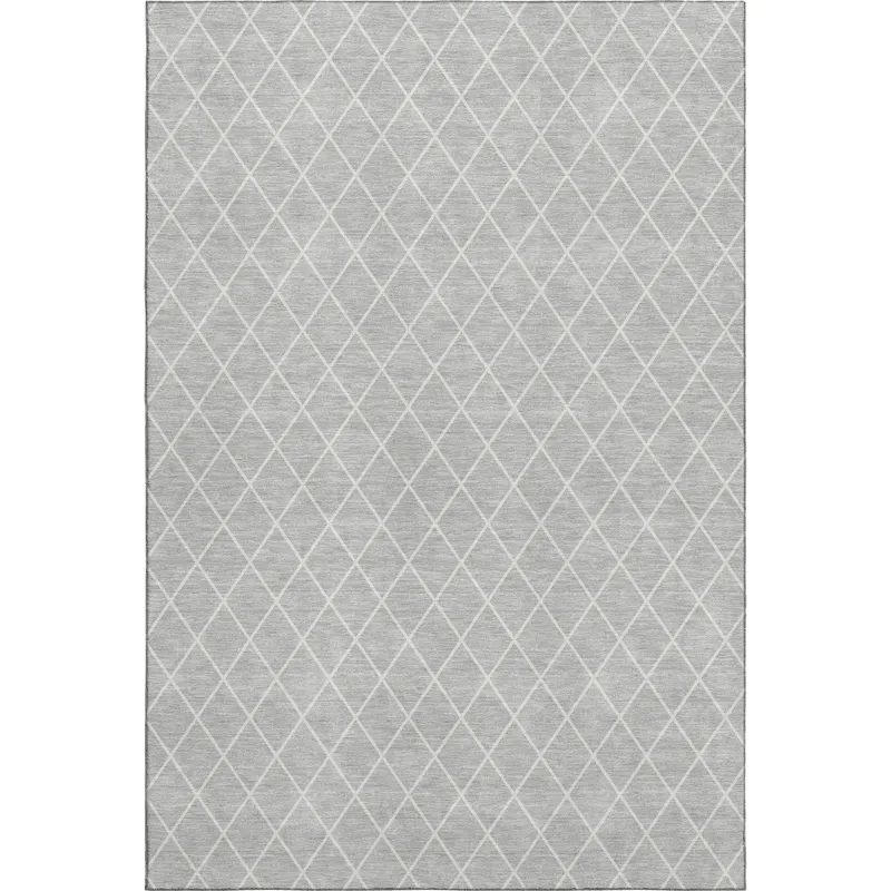 Luxury Washable Indoor/Outdoor The Reserve Silver 9\' x 12\' Rug