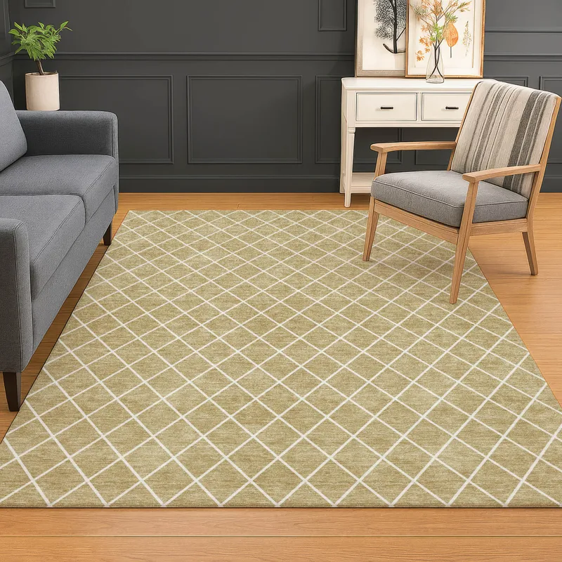 Luxury Washable Indoor/Outdoor The Reserve Walnut 5\' x 7\'6\" Rug