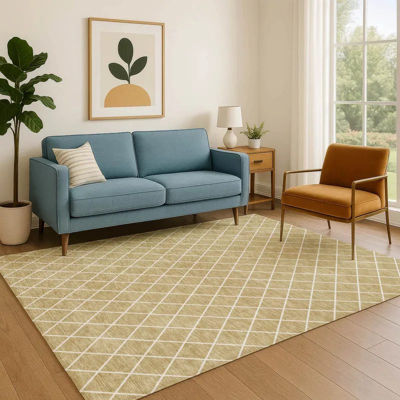 Luxury Washable Indoor/Outdoor The Reserve Walnut 5\' x 7\'6\" Rug