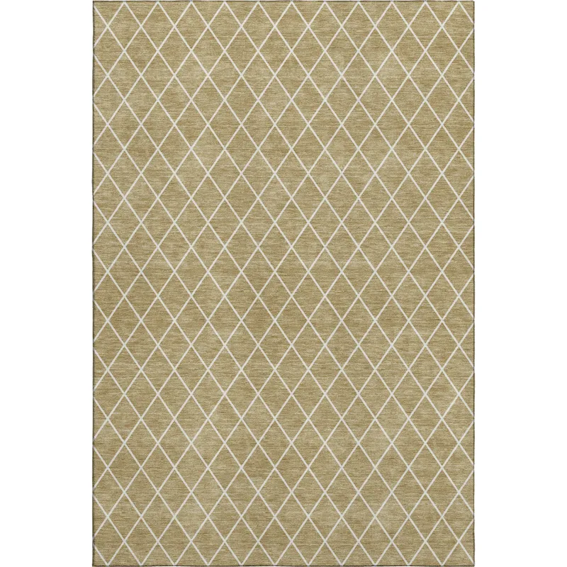 Luxury Washable Indoor/Outdoor The Reserve Walnut 5\' x 7\'6\" Rug