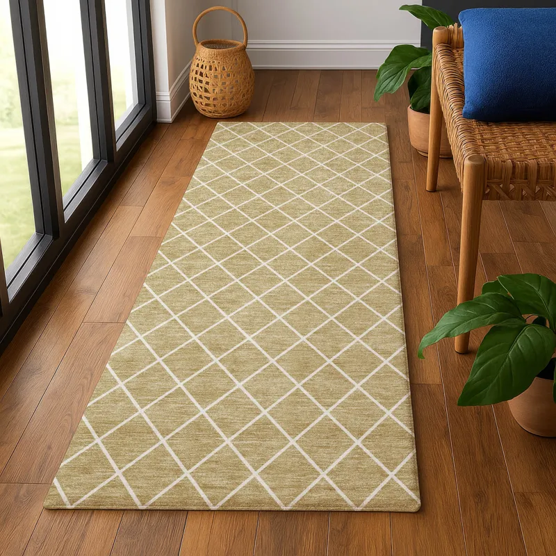 Luxury Washable Indoor/Outdoor The Reserve Walnut 2\'3\" x 7\'6\" Runner Rug